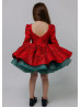 Red Glitter Flower Girl Dress Christmas Dress